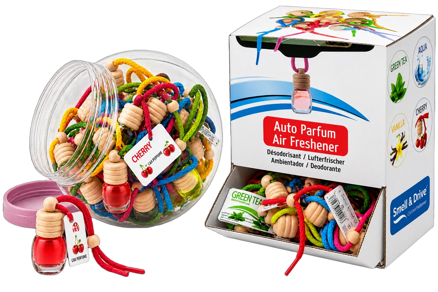 Hanging product display assortment